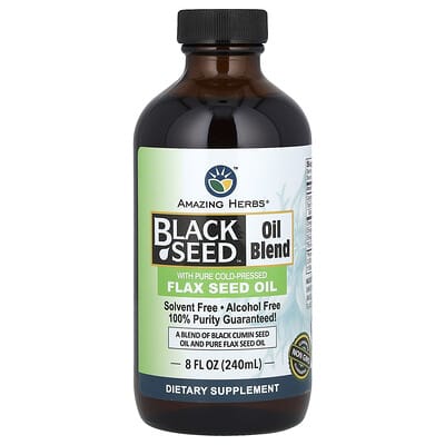 Black Seed Oil Blend with Pure Cold-Pressed Flax Seed Oil