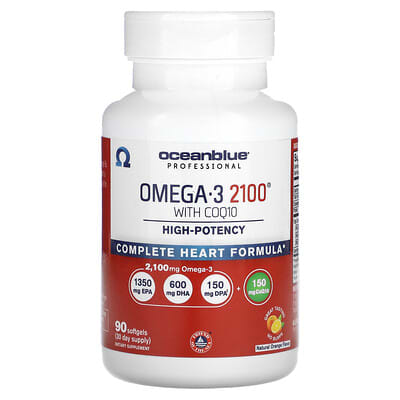Omega-3 2100 with CoQ10 Natural Orange Flavor