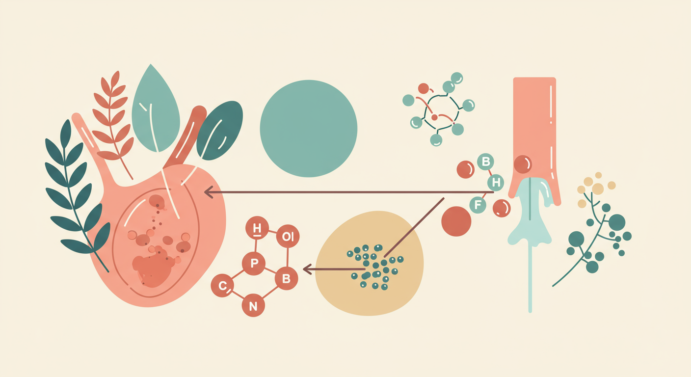 Diagram illustrating how magnesium activates GABA receptors to calm the nervous system.
