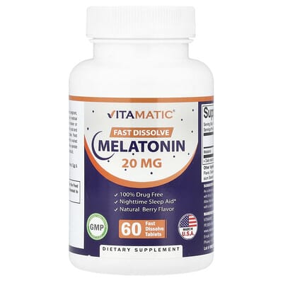 Melatonin 20 mg Fast Dissolve Natural Berry Flavor