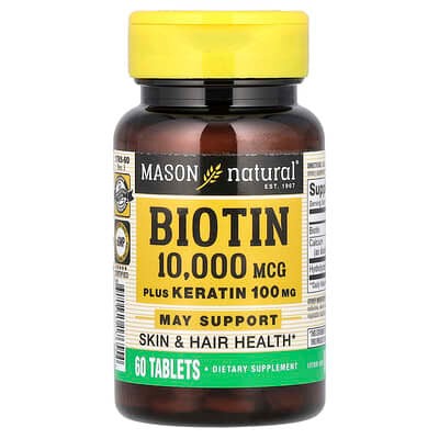 Biotin 10000 mcg Plus Keratin 100 mg