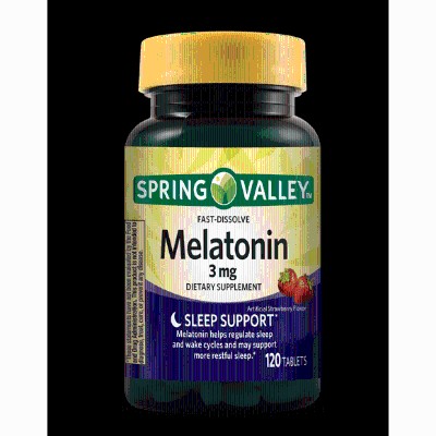 Fast-Dissolve Melatonin 3 mg Artificial Strawberry Flavor