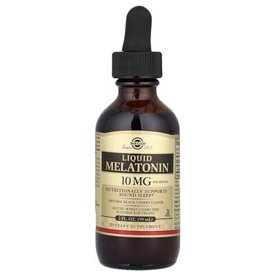 Liquid Melatonin 10 mg Natural Black Cherry Flavor