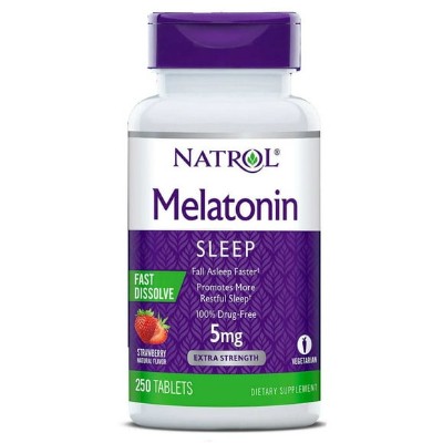 Melatonin 5 mg Fast Dissolve Strawberry Natural Flavor