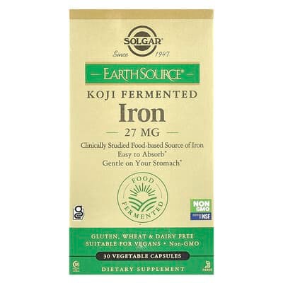 Earth Source Food Fermented Koji Iron 27 mg