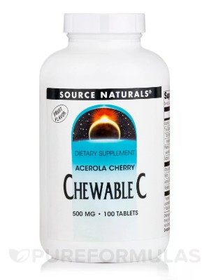 Acerola Cherry Chewable C 500 mg Fruit Flavor